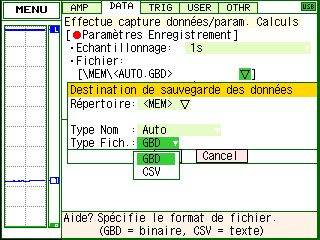 gl200 graphtec menu data