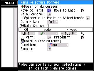 GL200  menu recherche